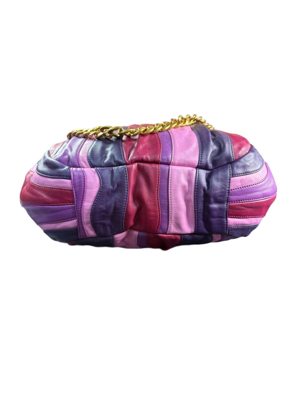 Prada Waves BN1680 Multicolor Nappa Leather Striped Satchel Bag - Picture 8 of 12